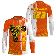 Load image into Gallery viewer, Custom Motocross Jersey UPF30+ Orange MX Racing Dirt Bike Off-Road Motorcycle Racewear NMS1271