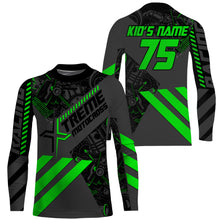 Load image into Gallery viewer, Green Custom Motocross Jersey UPF30+ Adult&amp;Kid Xtreme Dirt Bike Off-Road MX Motorcycle| NMS855
