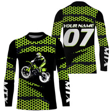 Load image into Gallery viewer, Motocross Racing Jersey UPF30+ Personalized MTX Riders Dirt Bike Shirt Off-road Motorcycle Green Jersey| NMS663