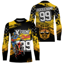 Load image into Gallery viewer, Men women kids custom name&amp;number Motocross racing jersey extreme off-road shirt UPF30+ motorcycle PDT139