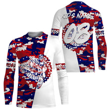Load image into Gallery viewer, Camo Motocross Jersey Personalized UPF30+ Dirt Bike Riding Shirt Patriotic Off-road Motorcycle Riders| NMS527