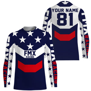 Personalized FMX Jersey UPF30+ Freestyle Motocross American Adults & Kid Dirt Bike Motorcycle Racing| NMS690