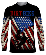 Load image into Gallery viewer, Personalized Dirt Bike Jersey UPF30+ American Motocross Off-Road Adult&amp;Kid Patriotic MX Racing Jersey| NMS761