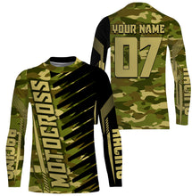 Load image into Gallery viewer, Personalized dirt bike jersey camo youth men women Motocross racing MX off-road shirt UV motorcycle PDT135