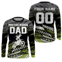 Load image into Gallery viewer, Motocross Dad Personalized Riding Jersey MX Dad Biker Shirt Dirt Bike Racing Dad Motorcycle Gift| NMS522