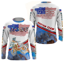 Load image into Gallery viewer, Personalized Adult kid MTB jersey UPF30+ patriotic mountain bike riding gear Downhill cycling shirt| SLC18