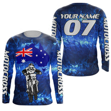 Load image into Gallery viewer, Australia Motocross Jersey Custom Youth Mens Womens AU Flag Dirt Bike Racing Off Road Motorcycle Shirt| NMS830