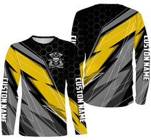 Load image into Gallery viewer, Personalized Riding Jersey T-shirt Hoodie, Motocross Racing Dirt Bike Motorcycle Off-Road Biker Yellow| NMS279