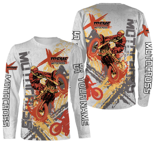 Extreme Motocross Racing All Over Printed Jersey Hoodie T-shirt, Custom Motorcycle Off-road Bike| NMS284