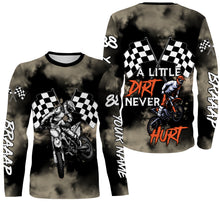 Load image into Gallery viewer, Dirt Bike Personalized Long Sleeves, Hoodie, A Little Dirt Never Hurt, Motocross Off-road Racing Shirt| NMS288