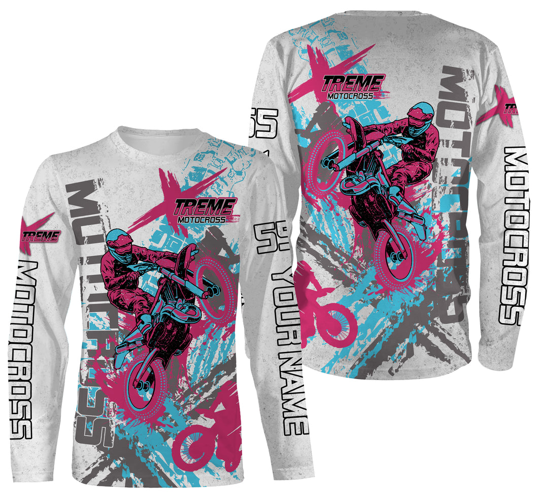 Extreme Motocross Racing Jersey, Hoodie, T-shirt, Custom Name Motorcycle Off-road Biker Shirt| NMS283