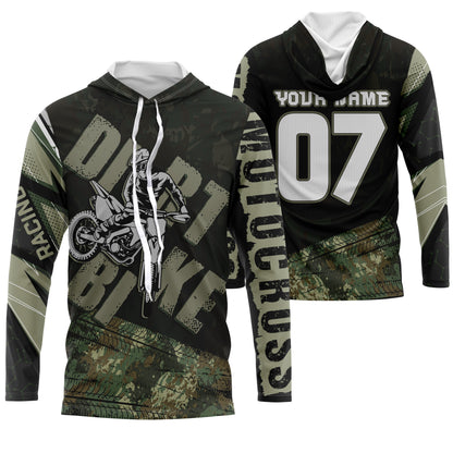 Kid&Adult custom dirt bike jersey UPF30+ Camo Motocross MX racing off-road motorcycle racewear| NMS928