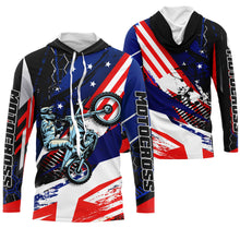 Load image into Gallery viewer, Patriotic Motocross Jersey Personalized UPF30+ MX Racing Shirt American Biker Motorcycle US Adult&amp;Kid| NMS716