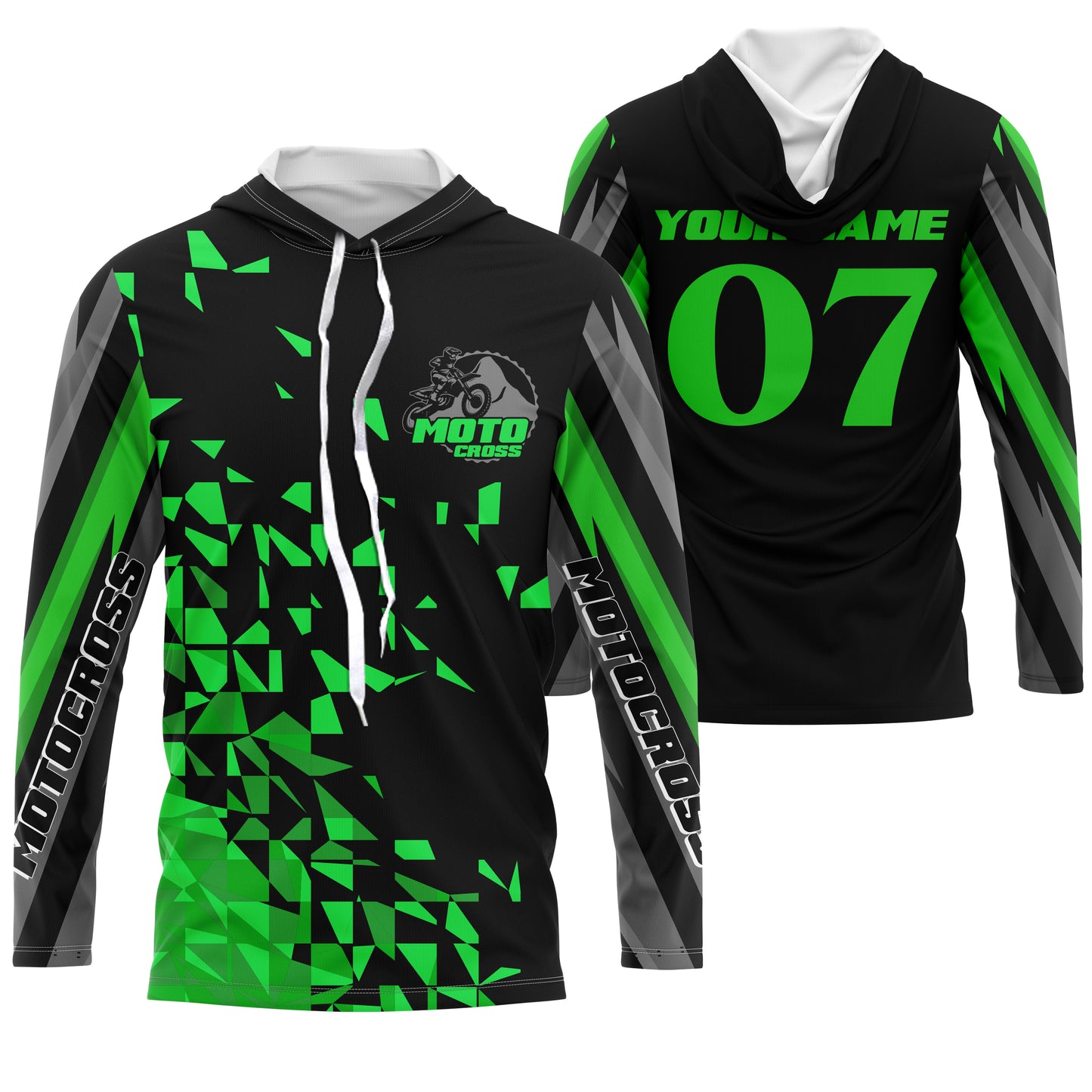 Green Motocross Jersey UPF30+ Personalized Kid&Adult Dirt Bike Racing Shirt Off-road Motorcycle| NMS615