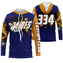 Load image into Gallery viewer, Personalized UPF30+ adult kid BMX racing jersey Blue enduro MTB shirt downhill cycling gear| SLC28