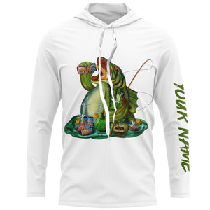 Bass fishing bass fish drink beer ChipteeAmz's art UV protection long sleeves personalized gift AT068