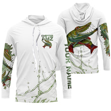 Load image into Gallery viewer, Musky Muskellunge fishing custom name with funny Muskie ChipteeAmz&#39;s art sun protection fishing shirts AT042