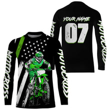 Load image into Gallery viewer, Personalized Motocross Jersey American Kid&amp;Adult UPF30+ Dirt Bike Racing Off-road Riders Motorcycle Shirt| NMS639