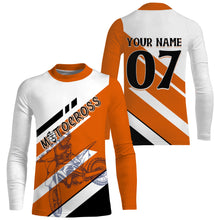 Load image into Gallery viewer, Personalized Motorcross Jersey Orange MX Rider Shirt Off-road Racing Dirt Bike Riding| NMS501