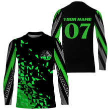 Load image into Gallery viewer, Green Motocross Jersey UPF30+ Personalized Kid&amp;Adult Dirt Bike Racing Shirt Off-road Motorcycle| NMS615