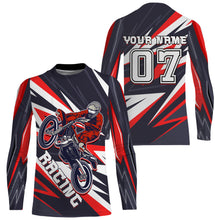 Load image into Gallery viewer, Personalized Racing Jersey Red UPF30+ Youth Men Women Dirt Bike Shirt Supercross Motocross NMS371