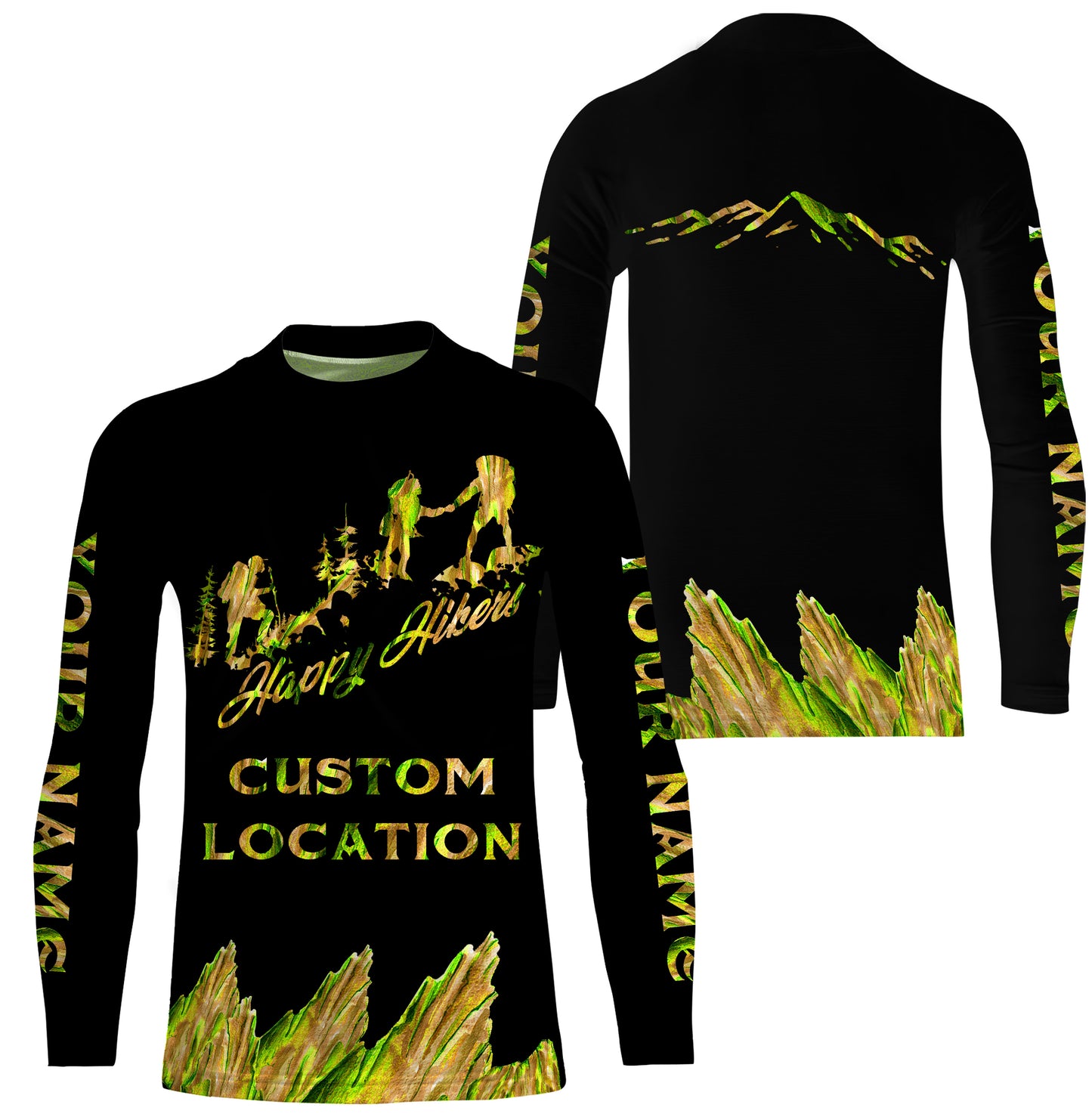 Hiking Personalized Shirt 3D All Over Print Compass Hiking Outdoor Outfit 3D Forest Shirt Happy Hikers| SP1