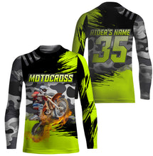 Load image into Gallery viewer, Personalized Dirt Bike Jersey UPF30+ Anti UV, Camo Motocross Racing Motorcycle Off-road Youth Riders| NMS452