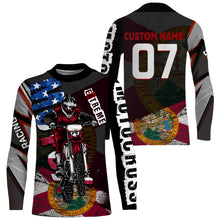 Load image into Gallery viewer, Florida Motocross Jersey Custom Name Number Youth Mens Womens FL Dirt Bike Off Road MotoX Motorcycle| NMS822