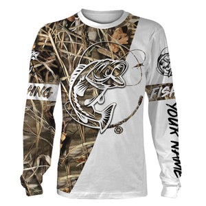 Personalized largemouth bass fishing tattoo full printing shirt, long sleeve, hoodie