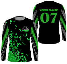 Load image into Gallery viewer, Green Motocross Jersey UPF30+ Personalized Kid&amp;Adult Dirt Bike Racing Shirt Off-road Motorcycle| NMS615