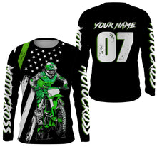 Load image into Gallery viewer, Personalized Motocross Jersey American Kid&amp;Adult UPF30+ Dirt Bike Racing Off-road Riders Motorcycle Shirt| NMS639