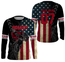 Load image into Gallery viewer, American Motocross Jersey Personalized UPF30+ Brap Dirt Bike Riding Shirt Off-road Motorcycle Riders| NMS531