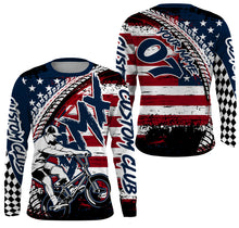 Load image into Gallery viewer, Personalized American adult kid BMX jersey UPF30+ Patriotic cycling shirt stunt riding racewear| SLC13