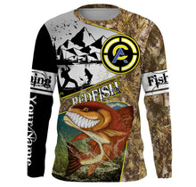 Load image into Gallery viewer, Redfish fishing camo custom name with funny Redfish angry ChipteeAmz&#39;s art UV protection shirts AT018