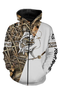Mahi mahi Personalized fishing tattoo camo all-over print long sleeve, T-shirt, Hoodie, Zip up hoodie - FSA5W
