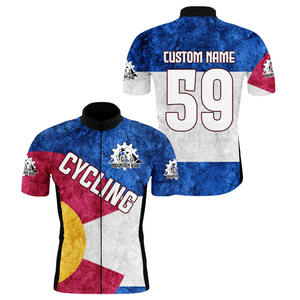 Custom Colorado MTB Cycling Jersey Cyclist Bicycling CO Flag Mountain Biking Shirt| NMS810