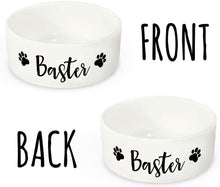Load image into Gallery viewer, USA Custom Gifts Personalized Pet Bowl with Your Pet&#39;s Name - Pet Bowl for Your Dog, Cat, Small Animals, Puppy Dishwasher Safe Ceramic Bowl for Food or Water - NQS1140