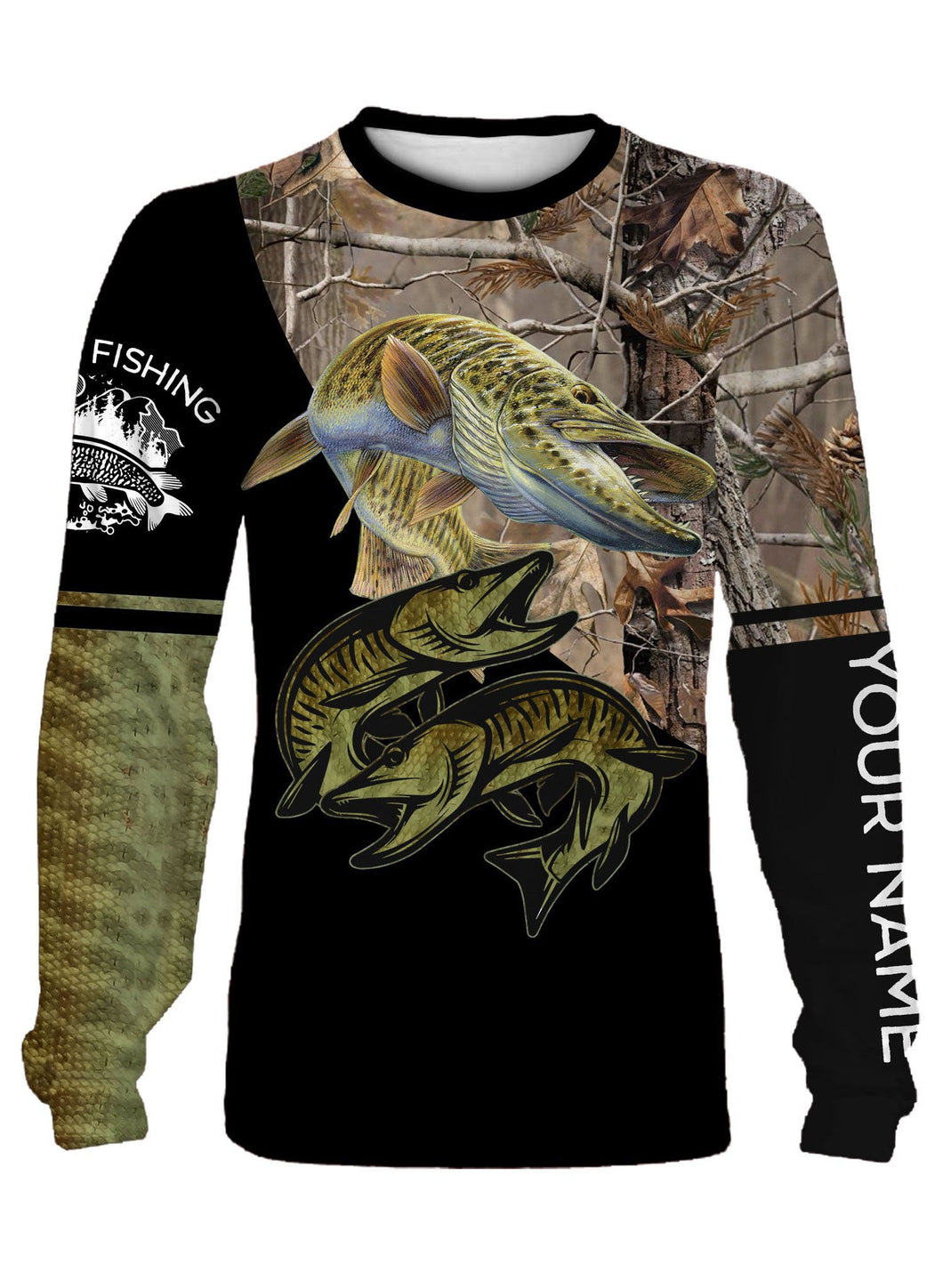 Musky fishing shirts personalized custom fishing shirts PQB6