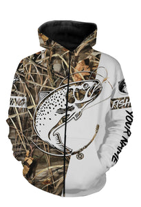 Rainbow Trout / Steelhead Personalized fishing tattoo camo all-over print long sleeve, T-shirt, Hoodie, Zip up hoodie - FSA8