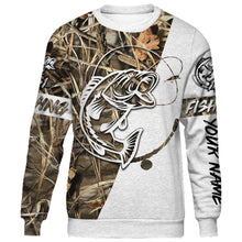 Load image into Gallery viewer, Personalized largemouth bass fishing tattoo full printing shirt, long sleeve, hoodie