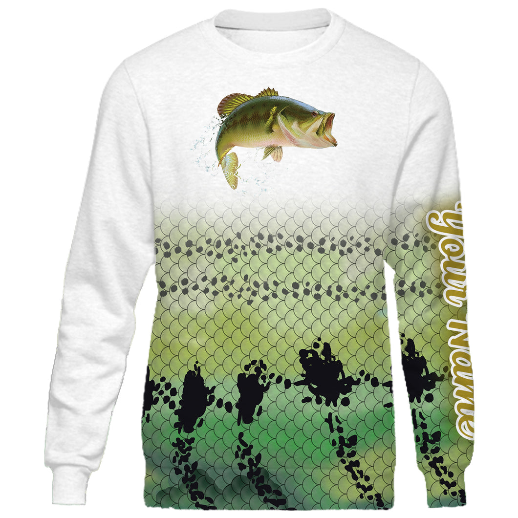 Personalized bass fishing 3D full printing shirt for adult and kid