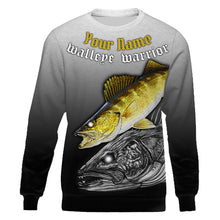 Load image into Gallery viewer, Walleye warrior walleye fishing customize name all-over print shirts