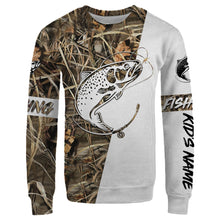 Load image into Gallery viewer, Rainbow Trout / Steelhead Personalized fishing tattoo camo all-over print long sleeve, T-shirt, Hoodie, Zip up hoodie - FSA8