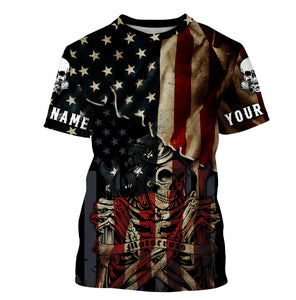 American Biker Jersey Personalized Patriotic Motorcycle Off-Road Motocross Racing Rider Racewear| NMS170