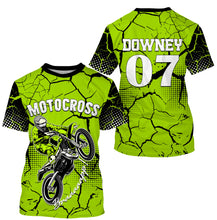 Load image into Gallery viewer, Brap Motocross Jersey Personalized UV Protect, UPF 30+ Dirt Bike Youth Long Sleeves Riders Racewear| NMS369