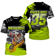 Load image into Gallery viewer, Personalized Dirt Bike Jersey UPF30+ Anti UV, Camo Motocross Racing Motorcycle Off-road Youth Riders| NMS452
