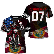 Load image into Gallery viewer, Florida Motocross Jersey Custom Name Number Youth Mens Womens FL Dirt Bike Off Road MotoX Motorcycle| NMS822