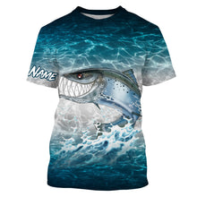 Load image into Gallery viewer, Salmon fishing water camo custom name with funny Salmon ChipteeAmz&#39;s art UV protection shirts AT028