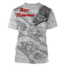 Load image into Gallery viewer, Bass fishing bass fisherman skull fish all-over print shirts