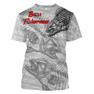 Bass fishing bass fisherman skull fish all-over print shirts